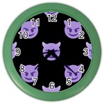 satan Emoji  Color Wall Clock