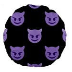 satan Emoji  Large 18  Premium Round Cushion 