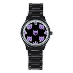 satan Emoji  Stainless Steel Round Watch