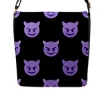 satan Emoji  Flap Closure Messenger Bag (L)