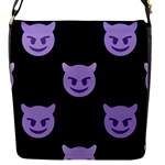 satan Emoji  Flap Closure Messenger Bag (S)