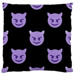 satan Emoji  Large Flano Cushion Case (One Side)