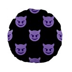 satan Emoji  Standard 15  Premium Flano Round Cushion 