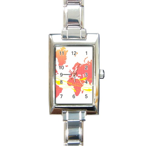 map2 Rectangular Italian Charm Watch from ArtsNow.com Front