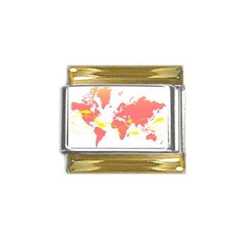 map2 Gold Trim Italian Charm (9mm) from ArtsNow.com Front