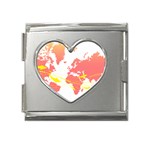 map2 Mega Link Heart Italian Charm (18mm)