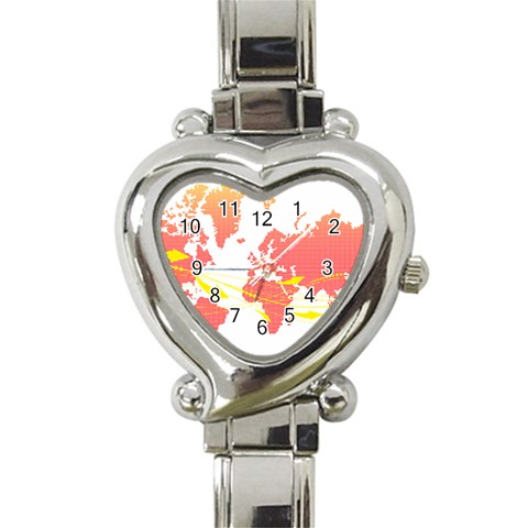 map2 Heart Italian Charm Watch from ArtsNow.com Front