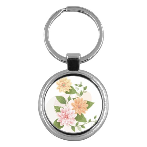 flower035 Key Chain (Round) from ArtsNow.com Front