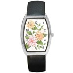 flower035 Barrel Style Metal Watch