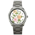 flower035 Sport Metal Watch