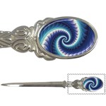 Purple & Aqua Spiral Fractal  Letter Opener