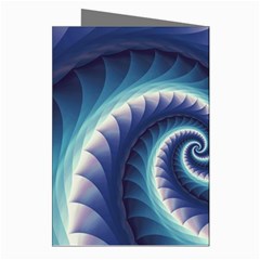 Purple & Aqua Spiral Fractal  Greeting Cards (Pkg of 8) from ArtsNow.com Right