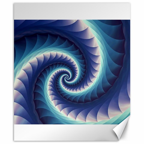 Purple & Aqua Spiral Fractal  Canvas 8  x 10  from ArtsNow.com 8.15 x9.66  Canvas - 1