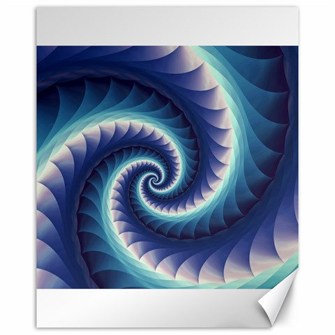 Purple & Aqua Spiral Fractal  Canvas 16  x 20  from ArtsNow.com 15.75 x19.29  Canvas - 1