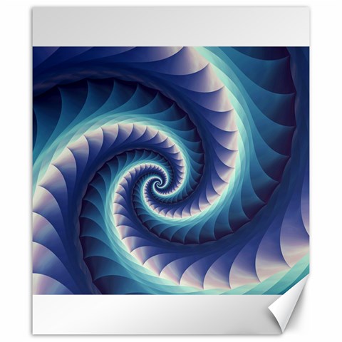 Purple & Aqua Spiral Fractal  Canvas 20  x 24  from ArtsNow.com 19.57 x23.15  Canvas - 1