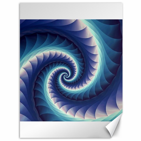 Purple & Aqua Spiral Fractal  Canvas 36  x 48  from ArtsNow.com 35.26 x46.15  Canvas - 1