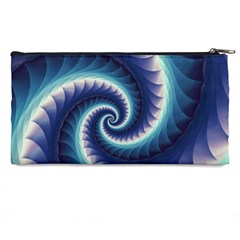 Purple & Aqua Spiral Fractal  Pencil Case from ArtsNow.com Back