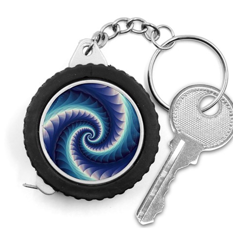 Purple & Aqua Spiral Fractal  Measuring Tape from ArtsNow.com Front