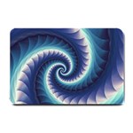 Purple & Aqua Spiral Fractal  Small Doormat