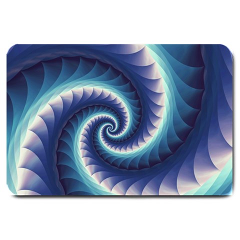 Purple & Aqua Spiral Fractal  Large Doormat from ArtsNow.com 30 x20  Door Mat