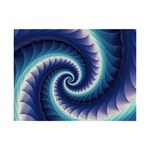 Purple & Aqua Spiral Fractal  6  x 8  Desktop Photo Plaque 