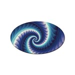 Purple & Aqua Spiral Fractal  Sticker (Oval)