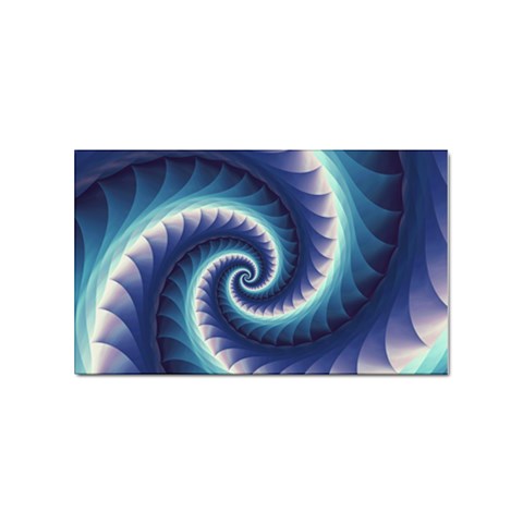 Purple & Aqua Spiral Fractal  Sticker Rectangular (100 pack) from ArtsNow.com Front