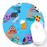 boy Emoji Round Mousepad