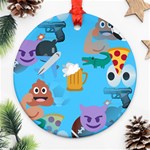 boy Emoji Ornament (Round)