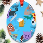 boy Emoji Ornament (Oval)