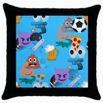 boy Emoji Throw Pillow Case (Black)