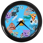 boy Emoji Wall Clock (Black)