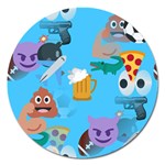 boy Emoji Magnet 5  (Round)