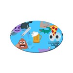 boy Emoji Sticker Oval (10 pack)