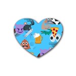 boy Emoji Rubber Coaster (Heart)