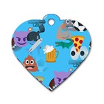 boy Emoji Dog Tag Heart (One Side)