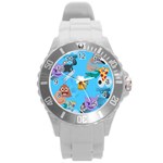 boy Emoji Round Plastic Sport Watch (L)