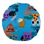 boy Emoji Large 18  Premium Round Cushion 