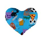 boy Emoji Standard 16  Premium Heart Shape Cushion 