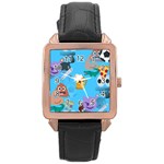 boy Emoji Rose Gold Leather Watch 