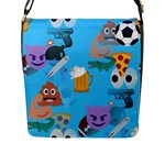 boy Emoji Flap Closure Messenger Bag (L)