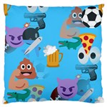 boy Emoji Large Flano Cushion Case (One Side)