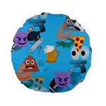 boy Emoji Standard 15  Premium Flano Round Cushion 