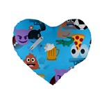 boy Emoji Standard 16  Premium Flano Heart Shape Cushion 