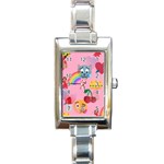 girly Emoji  Rectangle Italian Charm Watch