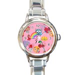 girly Emoji  Round Italian Charm Watch