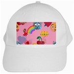 girly Emoji  White Cap