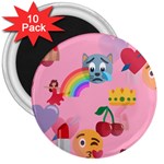 girly Emoji  3  Magnet (10 pack)