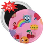 girly Emoji  3  Magnet (100 pack)