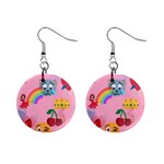 girly Emoji  1  Button Earrings